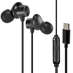 XO - EP42Type-c earphone אוזניות חוט חיבור טיים סי שחור