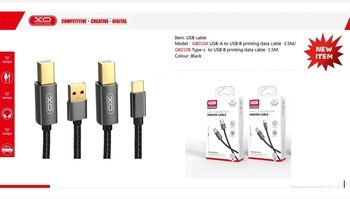 XO - GB010B Type-c to USB B printing data cable 1.5M כבל מדפסת