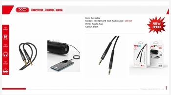 XO - NB - R175A AUX Audio cable 1M קבל אוקס