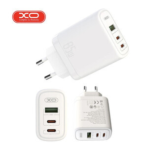 XO - CE04 65W EU Super Si Charger (TYPE-C PD65W / USB-A QC45W) מטען בית סופר מהיר בלי כבל