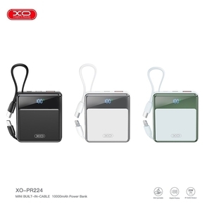 XO - PR224 PD 20W + QC22.5W 10000mAh POWERBANK סוללת גיבוי שחור