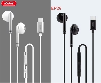 XO - EP29 METAL TYPE-C אוזניות חוט חיבור טייפ סי כסוף