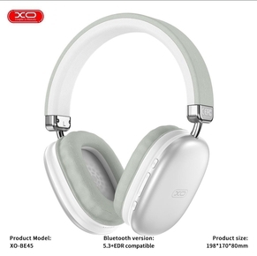 XO - BE45 Crystal Clear Over-Ear Bluetooth Headphones אוזניות בלוטוס קשת כסוף