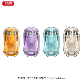 XO - M12 Mouse עכבר למחשב DUAL MODE BT DONGLE שקוף כחול